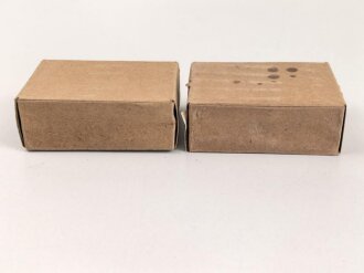 2 Stück leere Patronenschachteln für je 15 Schuss Munition zum K98 der Wehrmacht