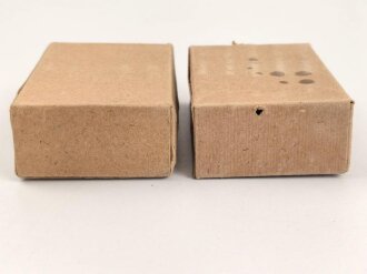 2 Stück leere Patronenschachteln für je 15 Schuss Munition zum K98 der Wehrmacht