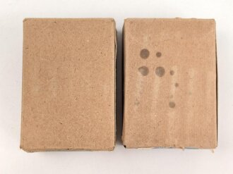2 Stück leere Patronenschachteln für je 15 Schuss Munition zum K98 der Wehrmacht