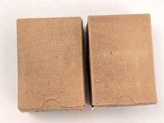 2 Stück leere Patronenschachteln für je 15 Schuss Munition zum K98 der Wehrmacht