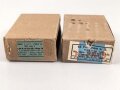 2 Stück leere Patronenschachteln für je 15 Schuss Munition zum K98 der Wehrmacht