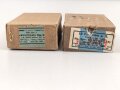 2 Stück leere Patronenschachteln für je 15 Schuss Munition zum K98 der Wehrmacht