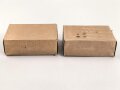 2 Stück leere Patronenschachteln für je 15 Schuss Munition zum K98 der Wehrmacht