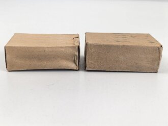 2 Stück leere Patronenschachteln für je 15 Schuss Munition zum K98 der Wehrmacht
