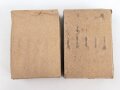 2 Stück leere Patronenschachteln für je 15 Schuss Munition zum K98 der Wehrmacht