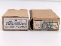 2 Stück leere Patronenschachteln für je 15 Schuss Munition zum K98 der Wehrmacht