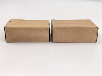 2 Stück leere Patronenschachteln für je 15 Schuss Munition zum K98 der Wehrmacht