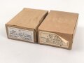 2 Stück leere Patronenschachteln für je 15 Schuss Munition zum K98 der Wehrmacht