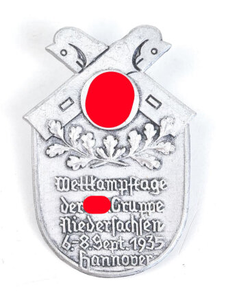 Leichtmetallabzeichen "Wettkampftage der SA Gruppe Niedersachsen , Hannover 1935"