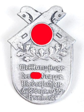 Leichtmetallabzeichen "Wettkampftage der SA Gruppe Niedersachsen , Hannover 1935"