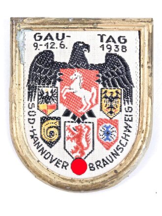 Gewebtes Abzeichen " Gautag 1938 Süd Hannover Braunschweig"