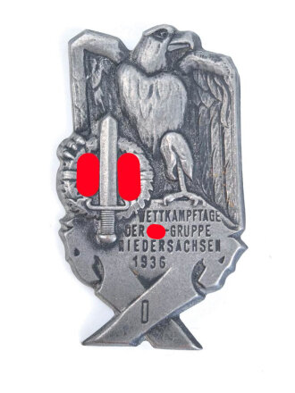 Blechabzeichen "Wettkampftage der SA Gruppe Niedersachsen 1936"
