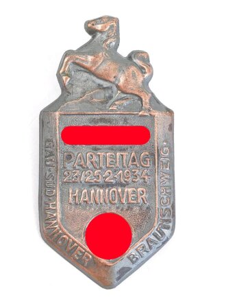 Blechabzeichen " NSDAP Parteitag  1934 Hannover"