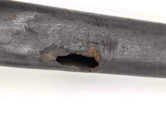 Kaiserreich, Preussen, Seitengewehr Modell 1871, Kammerstück, W 73, Hersteller Coulaux & Co Klingenthal, Abnahmestempel auf allen Teilen, Truppenstempel auf Parierstange, Mundblechschraube fehlt, einsatzgeschliffen ,