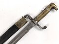 Kaiserreich, Preussen, Seitengewehr Modell 1871, Kammerstück, W 73, Hersteller Coulaux & Co Klingenthal, Abnahmestempel auf allen Teilen, Truppenstempel auf Parierstange, Mundblechschraube fehlt, einsatzgeschliffen ,