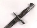 Schweiz, Seitengewehr Vetterli Modell 1878 mit Säge gekürz , Aufpflanzvorrichtung und Federführung  verschlossen, gewaffelter Holzgriff, möglicherweise als Ausgehstück verwendet
