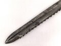 Schweiz, Seitengewehr Vetterli Modell 1878 mit Säge gekürz , Aufpflanzvorrichtung und Federführung  verschlossen, gewaffelter Holzgriff, möglicherweise als Ausgehstück verwendet