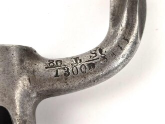 Österreich, Tüllenbajonett   Modell 1854 ohne Scheide für die Gewehre Lorenz, Wänzel oder auch bayrisches Podewilsgewehr , Vierkantklinge, Gesamtlänge 55,5 cm  um einen halben cm leicht gekürzt , 18,5 Tülleninnendurchmesser, Tüllenlänge 80,5 cm, 