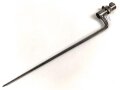Frankreich, Tüllenbajonett 3 kantig, Typ  Modell AN 9 , wohl deutsches Beutestück, leicht gekürzt, Gesamtlänge 52,5 cm, Tüllenöffnung oben 22mm, Tüllenlänge 68 mm, deutsche Abnahme, 