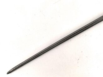 Frankreich, Tüllenbajonett 3 kantig, Typ  Modell AN 9 , wohl deutsches Beutestück, leicht gekürzt, Gesamtlänge 52 cm, Tüllenöffnung oben 22mm, Tüllenlänge 68 mm, deutsche Abnahme,