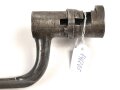 Frankreich, Tüllenbajonett 3 kantig, Typ  Modell AN 9 , wohl deutsches Beutestück, leicht gekürzt, Gesamtlänge 52 cm, Tüllenöffnung oben 22mm, Tüllenlänge 68 mm, deutsche Abnahme,