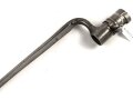 Frankreich, Tüllenbajonett 3 kantig, Typ  Modell AN 9 , wohl deutsches Beutestück, leicht gekürzt, Gesamtlänge 45,2 cm, Tüllenöffnung oben 22mm, Tüllenlänge 66,5 mm,