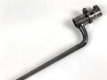 Frankreich, Tüllenbajonett 3 kantig, Typ  Modell AN 9 , wohl deutsches Beutestück, leicht gekürzt, Gesamtlänge 51,2 cm, Tüllenöffnung oben 22mm, Tüllenlänge 68 mm, Abnahme mit Kronenstempel auf KLingenansatz
