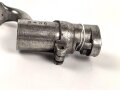 Frankreich, Tüllenbajonett 3 kantig, Typ  Modell AN 9 , wohl deutsches Beutestück, leicht gekürzt, Gesamtlänge 51,2 cm, Tüllenöffnung oben 22mm, Tüllenlänge 68 mm, Abnahme mit Kronenstempel auf KLingenansatz