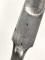 Frankreich, Tüllenbajonett 3 kantig, Typ  Modell AN 9 , wohl deutsches Beutestück, leicht gekürzt, Gesamtlänge 51,2 cm, Tüllenöffnung oben 22mm, Tüllenlänge 68 mm, Abnahme mit Kronenstempel auf KLingenansatz
