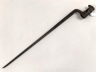 Österreich,Tüllenbajonett 3 kantig, Modell ähnlich 1798, Gesamtlänge 52 cm, Tüllenöffnung oben 21mm, etwas verbogen , Tüllenlänge 64mm, Klingenbreiteite 24 mm