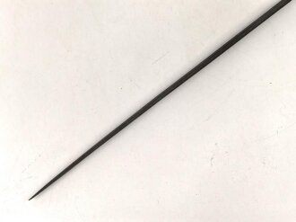 Tüllenbajonett 3 kantig, unbekannt, , Gesamtlänge 78,5 cm, Tüllenöffnung oben 21 mm,Tüllenlänge 681,5 mm, Klingenbreite 22,5 mm