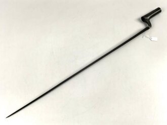 Tüllenbajonett 3 kantig, unbekannt, , Gesamtlänge 78,5 cm, Tüllenöffnung oben 21 mm,Tüllenlänge 681,5 mm, Klingenbreite 22,5 mm