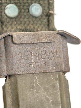 U.S. Army M7 Bajonett, Hersteller " IMPERIAL" , in M8A1 Scheide. Guter Gesamtzustand