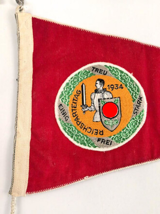 Wimpel Reichsparteitag 1934. Guter Zustand, Gesamtlänge 31cm