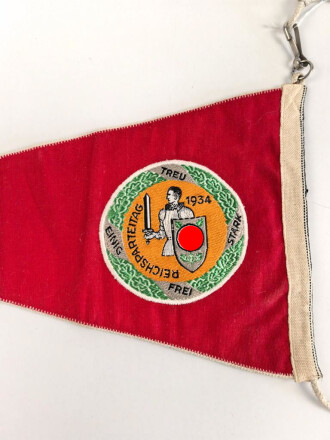 Wimpel Reichsparteitag 1934. Guter Zustand, Gesamtlänge 31cm