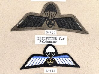 Niederlande, Sammlung Springerabzeichen Heer, auf Karton getackert