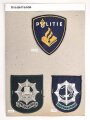 Niederlande, Sammlung Ärmelabzeichen der Polizei, auf Karton getackert