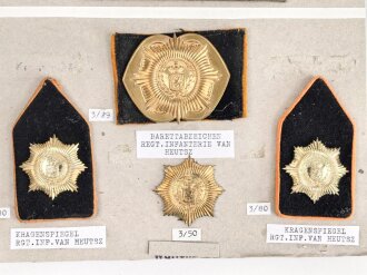 Niederlande, Sammlung Rang und Barettabzeichen, auf Karton getackert