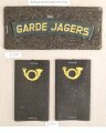 Niederlande, Sammlung Rang und Barettabzeichen "Garde Jagers", auf Karton getackert