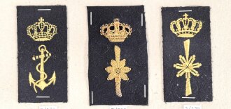 Niederlande, Sammlung Spezialistenabzeichen der Marine, auf Karton getackert