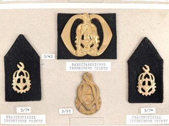 Niederlande, Sammlung Rang und Barettabzeichen Heer, teils auf Karton getackert