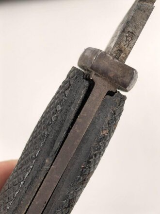 Preussen, Seitengewehr 98 mit Säge, Kammerstück von 1901, Hersteller " Erfurt" ungereinigt