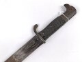 Preussen, Seitengewehr 98 mit Säge, Kammerstück von 1901, Hersteller " Erfurt" ungereinigt