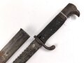 Preussen, Seitengewehr 98 mit Säge, Kammerstück von 1901, Hersteller " Erfurt" ungereinigt