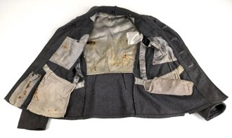 Luftwaffe, Fliegerbluse für Mannschaften. Stark getragen, mit diversen alten Reparaturstellen
