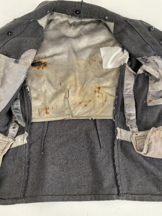 Luftwaffe, Fliegerbluse für Mannschaften. Stark getragen, mit diversen alten Reparaturstellen