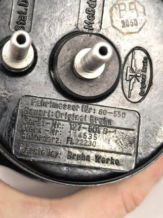Luftwaffe Fahrtmesser Fl 22230, Funktion nicht geprüft