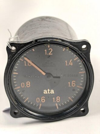 Luftwaffe, Ladedruckmesser FL 20555, Funktion nicht geprüft, verbaut u.a. in ME109