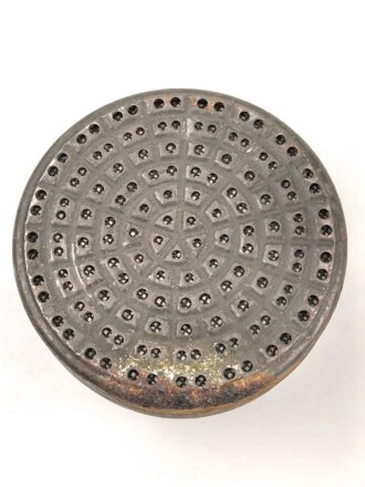Gasmaskenfilter FE 37 Wehrmacht. Für Übungszwecke verwendetes Stück. Originallack, ungereinigt