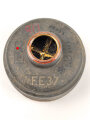 Gasmaskenfilter FE 37 Wehrmacht. Für Übungszwecke verwendetes Stück. Originallack, ungereinigt